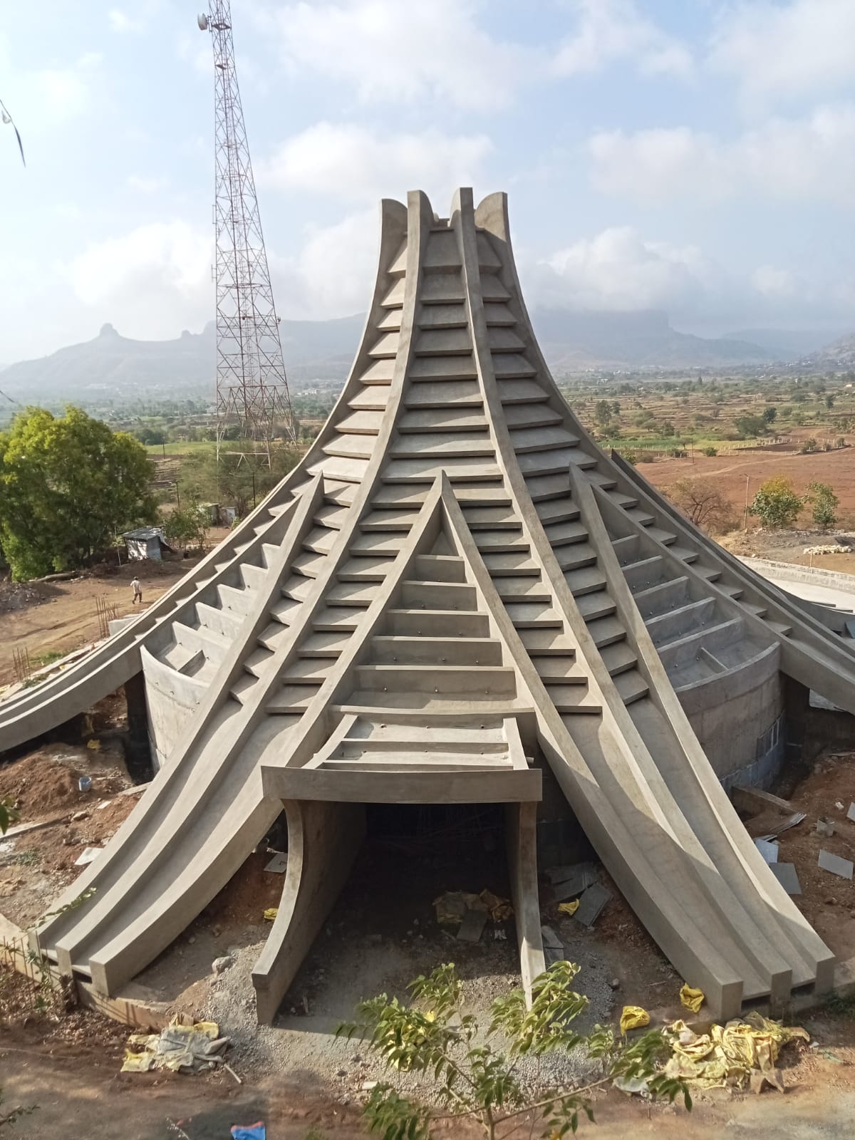 Yog Vidya Dham, Nashik Dhyan Hall Structural work completed.jpg